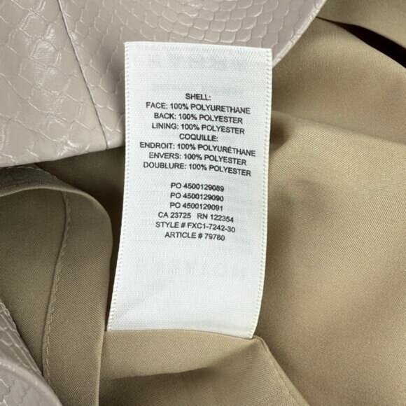 BABATON Aritzia High Rise Vegan Croc Leather Modern Mini Skirt Sz 2 Sierra Beige - Picture 6 of 7